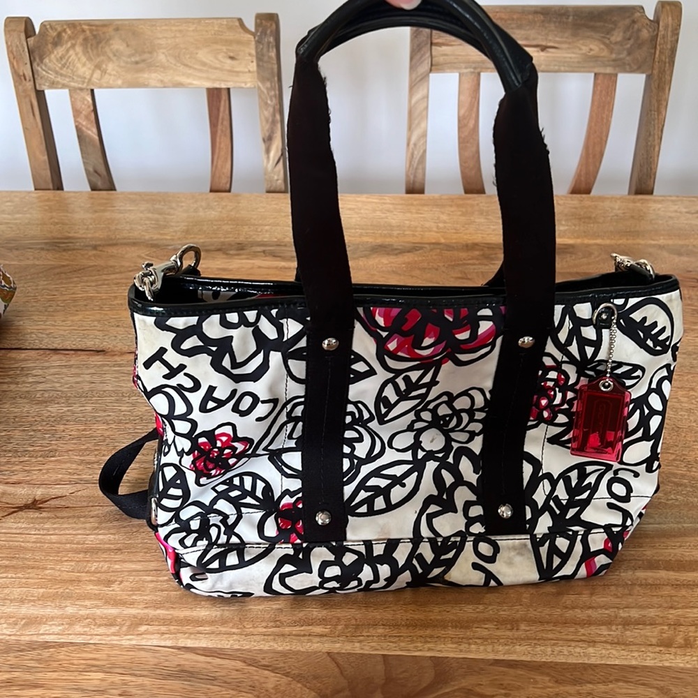Coach handbag with shoulder strap